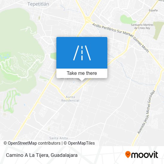 Camino A La Tijera map
