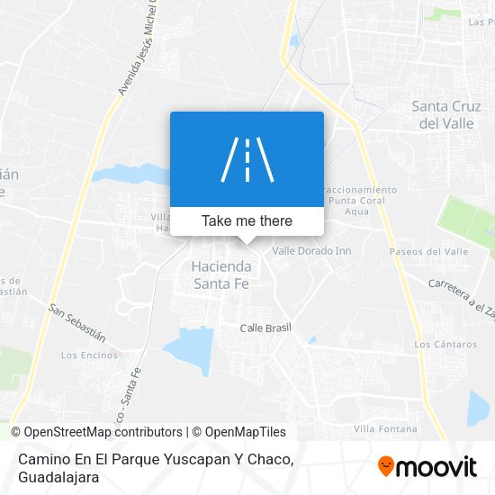Camino En El Parque Yuscapan Y Chaco map
