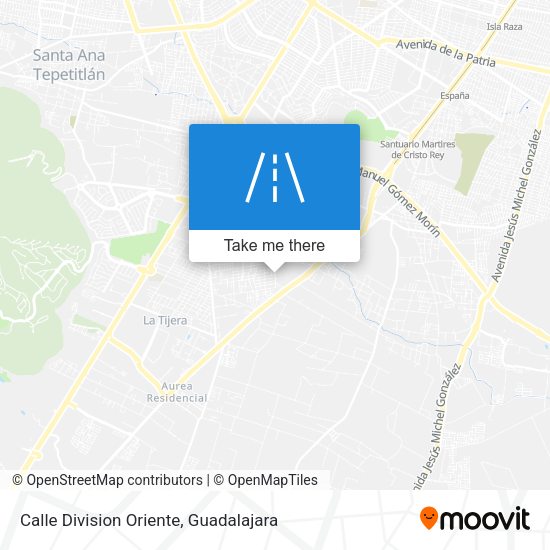 Calle Division Oriente map