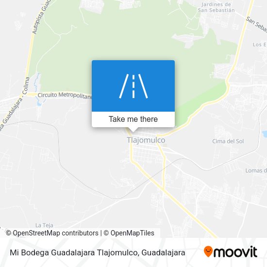 Mapa de Mi Bodega Guadalajara Tlajomulco