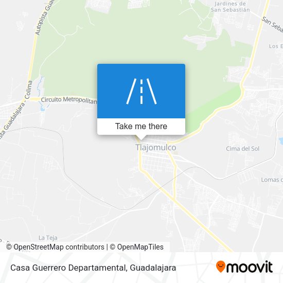 Casa Guerrero Departamental map