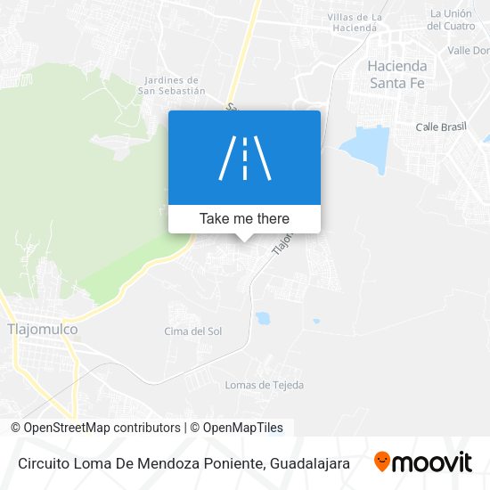 Mapa de Circuito Loma De Mendoza Poniente