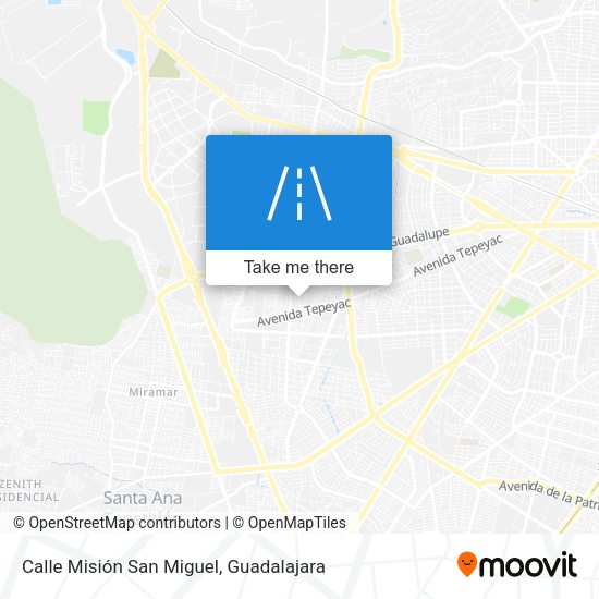 Mapa de Calle Misión San Miguel