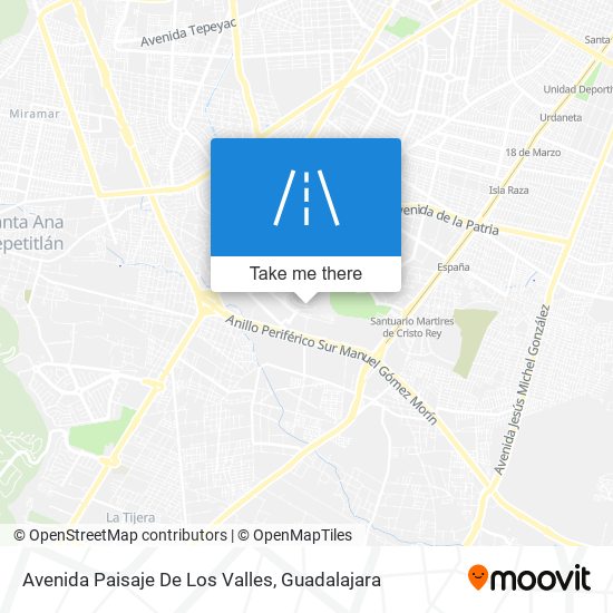 Mapa de Avenida Paisaje De Los Valles