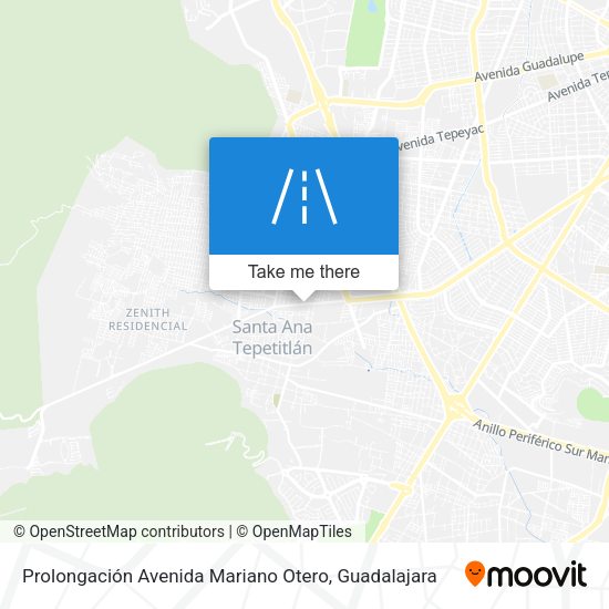 Prolongación Avenida Mariano Otero map