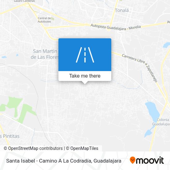 Santa Isabel - Camino A La Codradía map