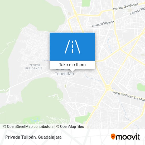 Privada Tulipán map