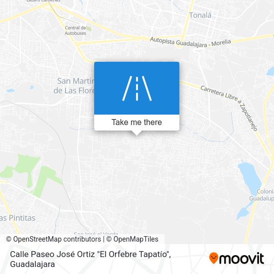 Mapa de Calle Paseo José Ortiz "El Orfebre Tapatío"