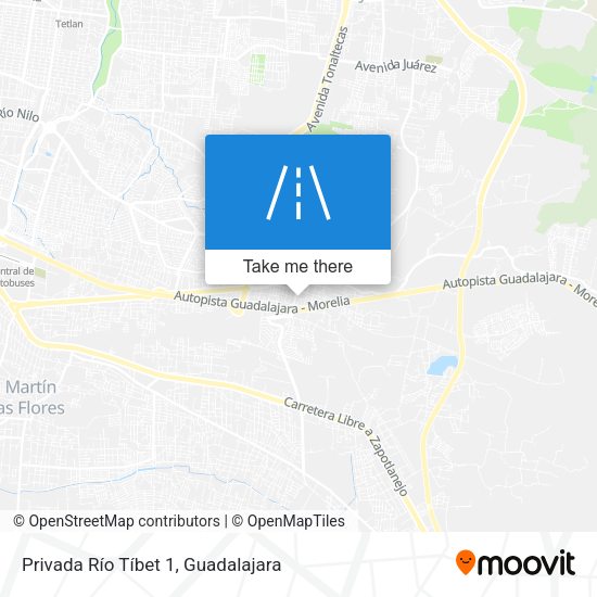 Mapa de Privada Río Tíbet 1