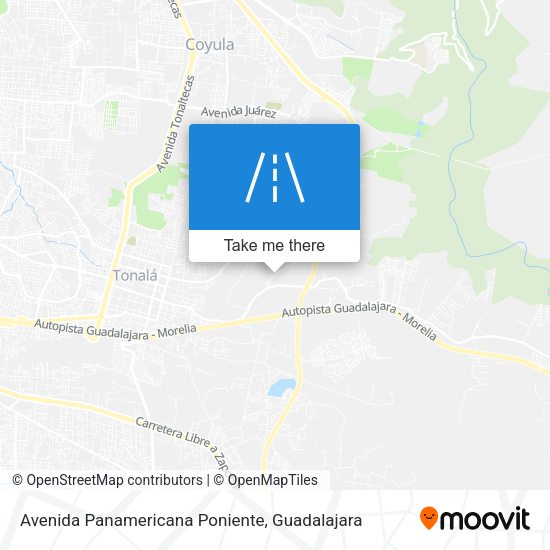 Mapa de Avenida Panamericana Poniente