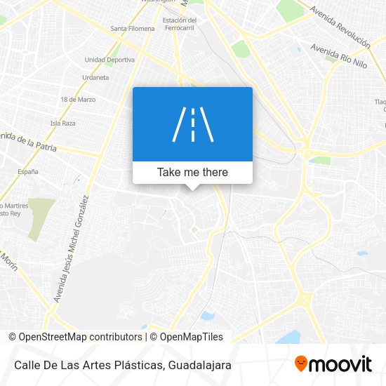 Mapa de Calle De Las Artes Plásticas