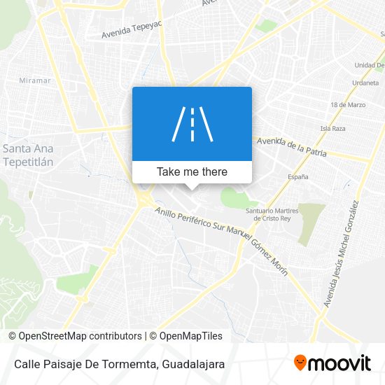 Calle Paisaje De Tormemta map