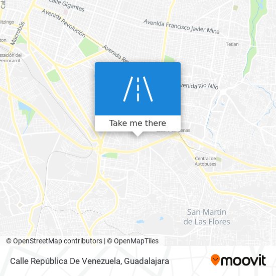 Mapa de Calle República De Venezuela