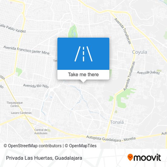 Mapa de Privada Las Huertas