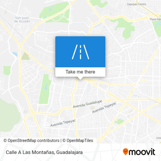 Calle A Las Montañas map