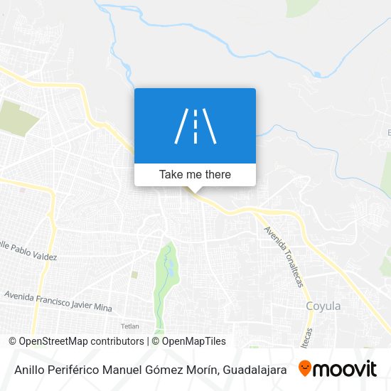 Anillo Periférico Manuel Gómez Morín map