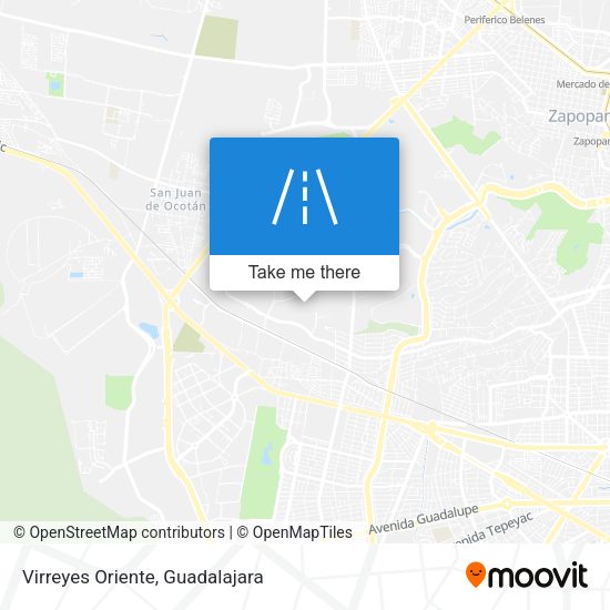 Virreyes Oriente map