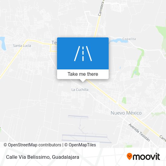 Mapa de Calle Vía Belissimo