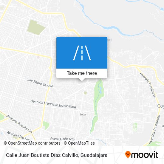 Mapa de Calle Juan Bautista Díaz Calvillo