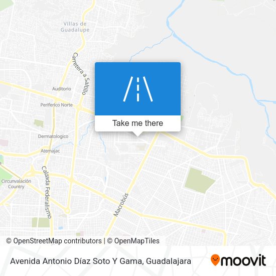 Mapa de Avenida Antonio Díaz Soto Y Gama