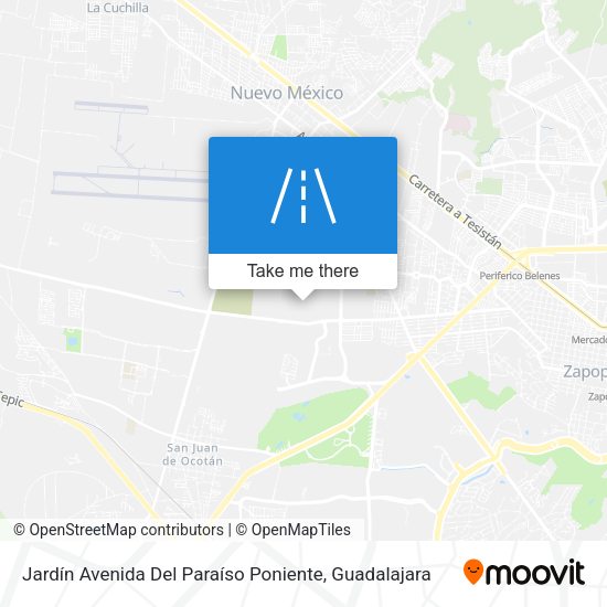 Mapa de Jardín Avenida Del Paraíso Poniente