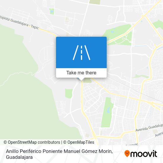 Mapa de Anillo Periférico Poniente Manuel Gómez Morín