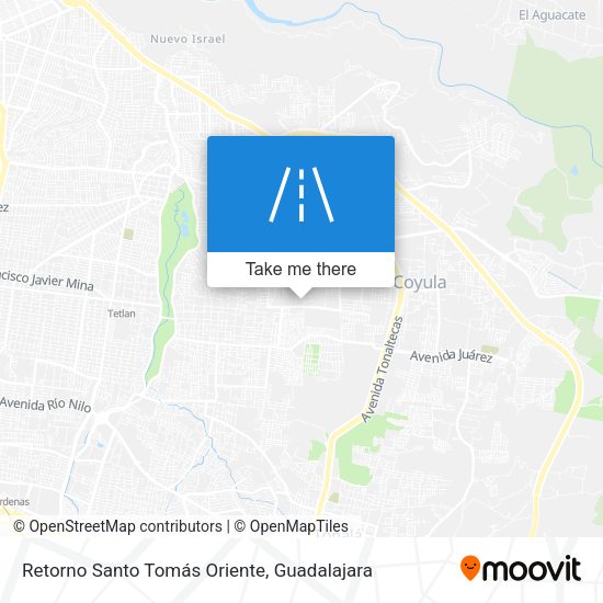 Retorno Santo Tomás Oriente map