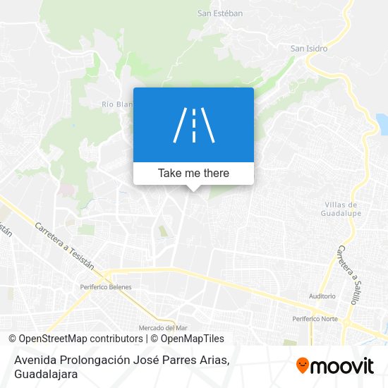 Mapa de Avenida Prolongación José Parres Arias