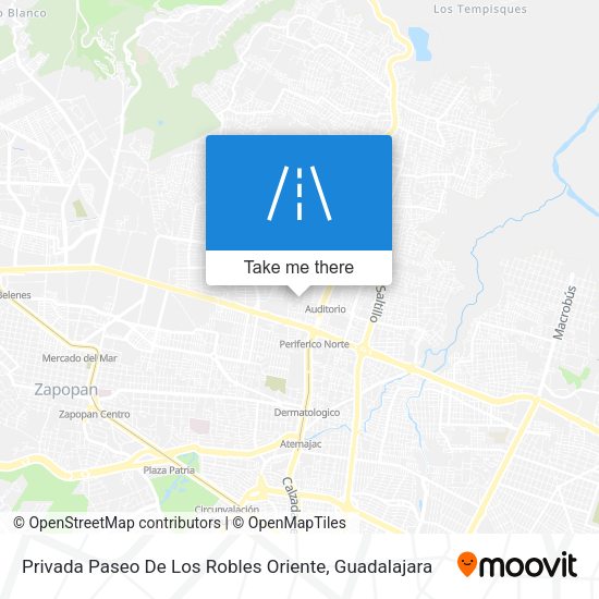 Privada Paseo De Los Robles Oriente map