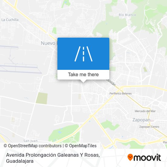 Mapa de Avenida Prolongación Galeanas Y Rosas