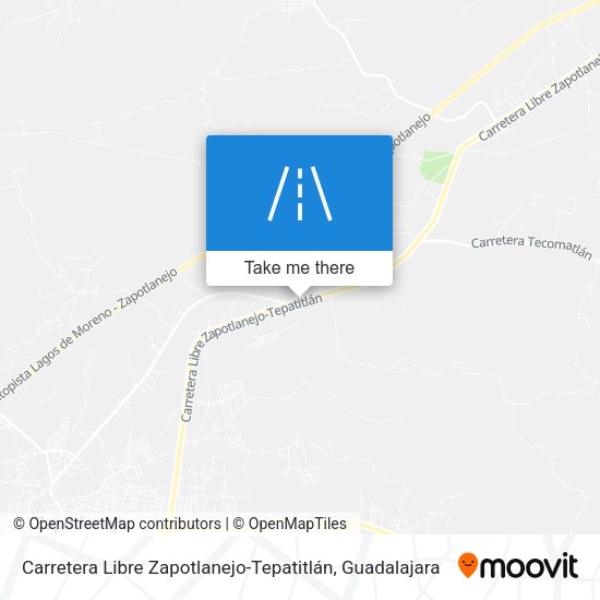 Carretera Libre Zapotlanejo-Tepatitlán map