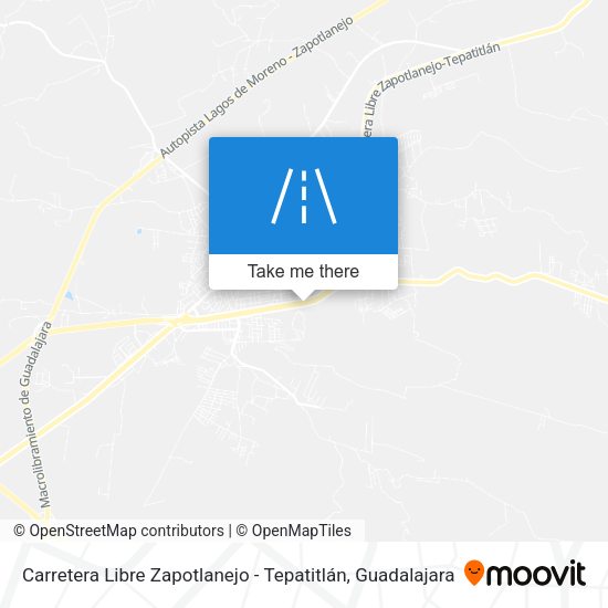 Carretera Libre Zapotlanejo - Tepatitlán map