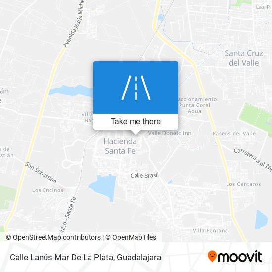 Mapa de Calle Lanús Mar De La Plata