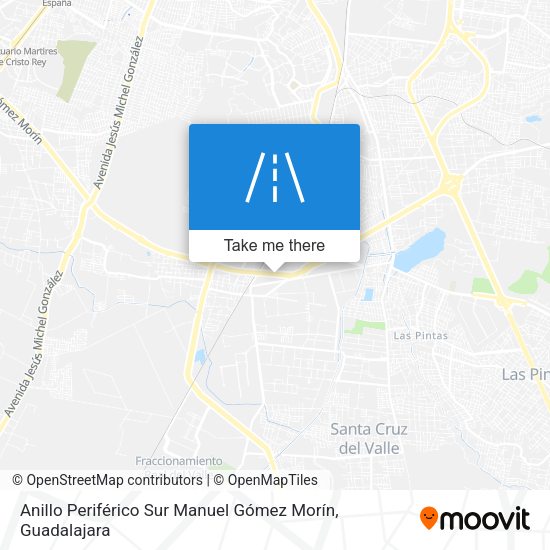 Anillo Periférico Sur Manuel Gómez Morín map