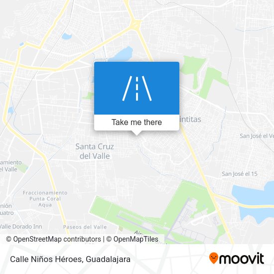 Mapa de Calle Niños Héroes
