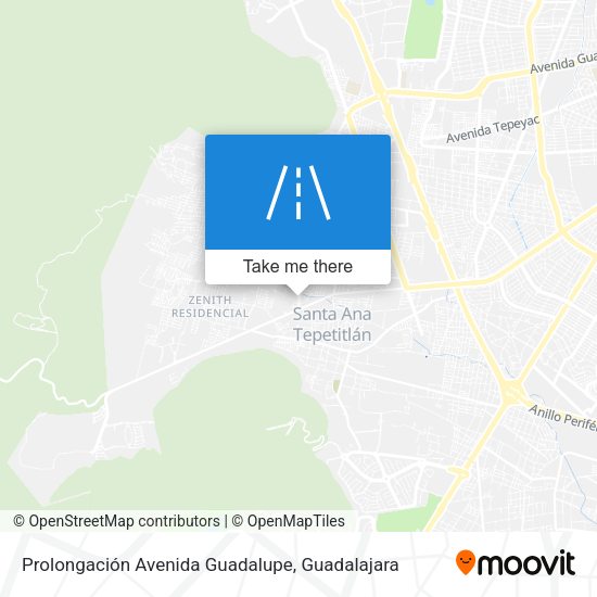 Mapa de Prolongación Avenida Guadalupe