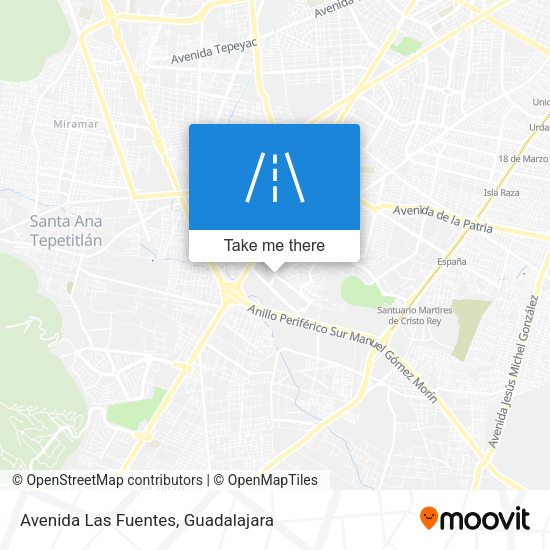 Avenida Las Fuentes map