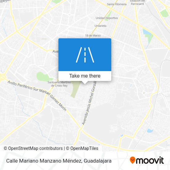 Mapa de Calle Mariano Manzano Méndez