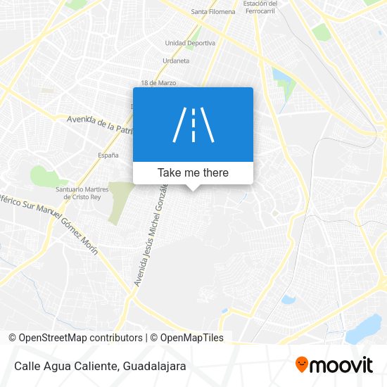 Calle Agua Caliente map