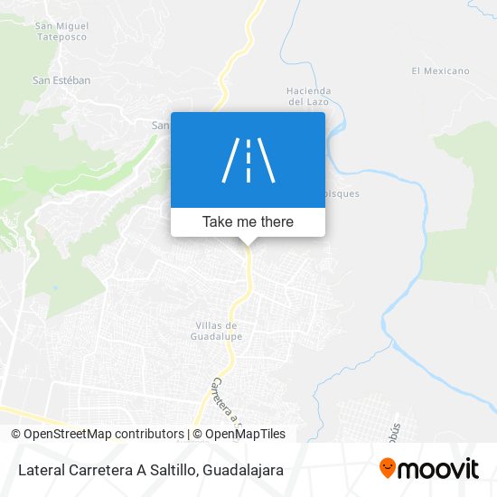 Lateral Carretera A Saltillo map