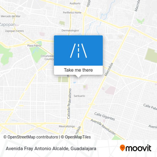 Mapa de Avenida Fray Antonio Alcalde