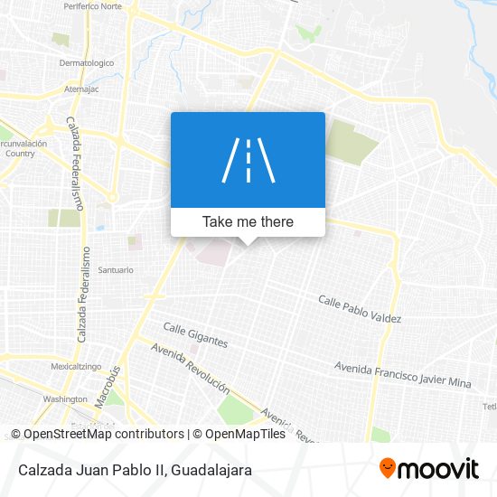 Calzada Juan Pablo II map