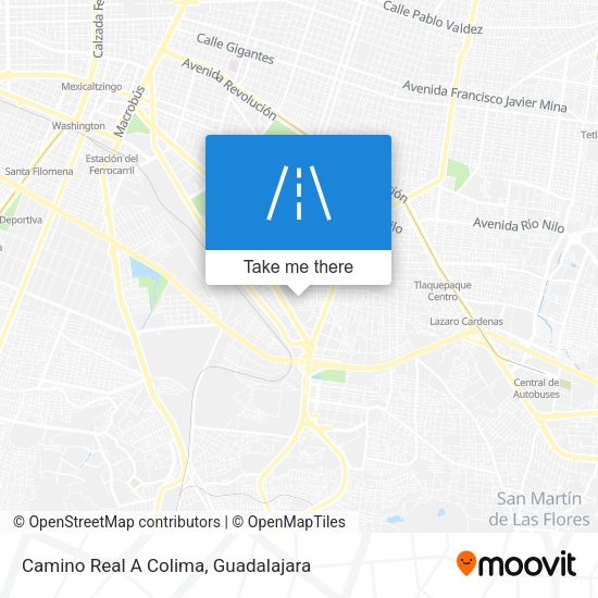 Camino Real A Colima map