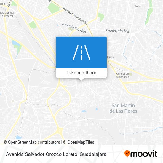 Mapa de Avenida Salvador Orozco Loreto