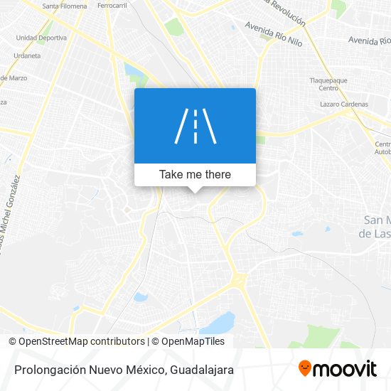 Prolongación Nuevo México map