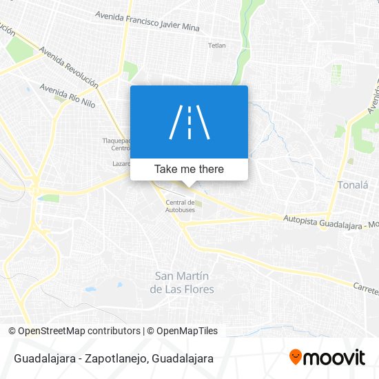 Guadalajara - Zapotlanejo map