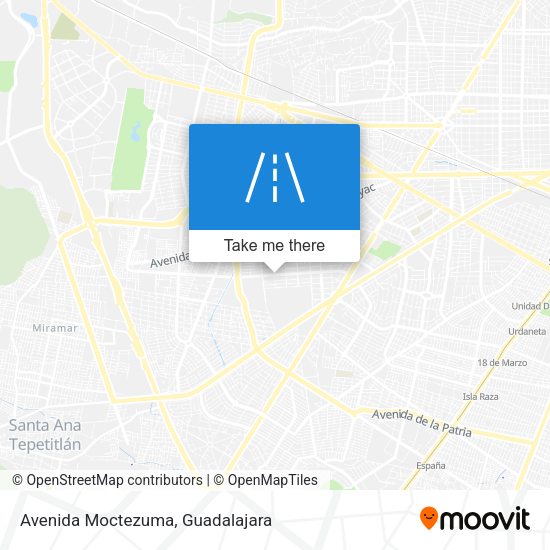 Mapa de Avenida Moctezuma