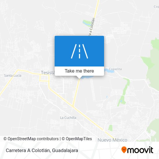 Carretera A Colotlán map