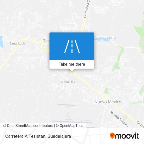 Carretera A Tesistán map