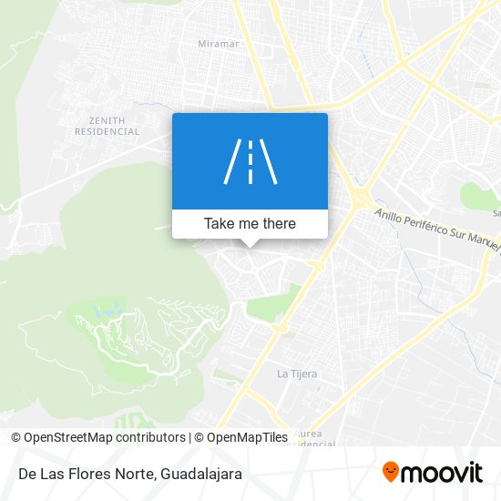 De Las Flores Norte map